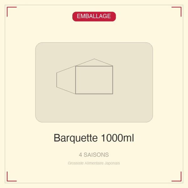 Barquette alimentaire 1000ml avec couvercle