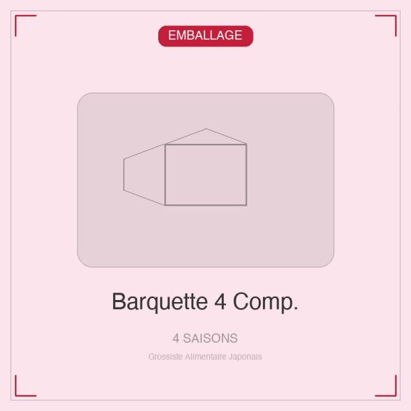 Barquette 4 compartiments 25x20cm